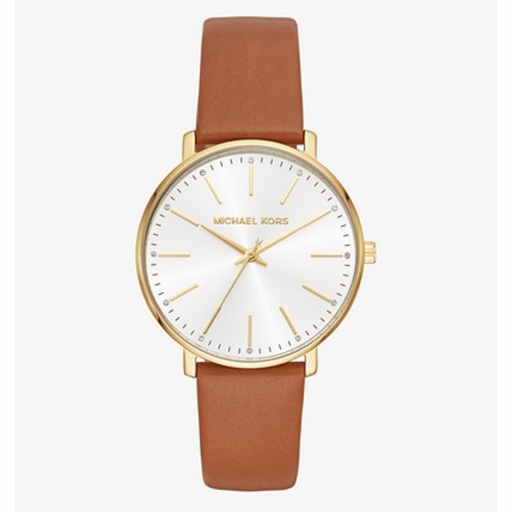 Michael Kors Pyper Gold-Tone Leather Watch